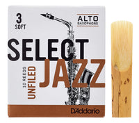 D'Addario Woodwinds Select Jazz Unfiled Alto 3S